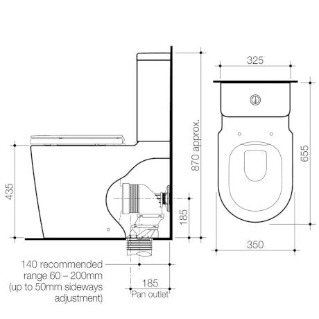 Caroma Liano Cleanflush® Back to Wall Easy-Height Toilet Suite