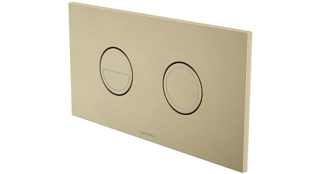 Caroma Invisi Series II® Round Dual Flush Plate & Buttons (Metal) Metallics Collection