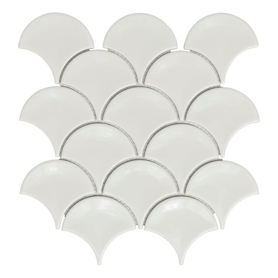 Eclipse Fan Concave White Gloss 253x275x7mm