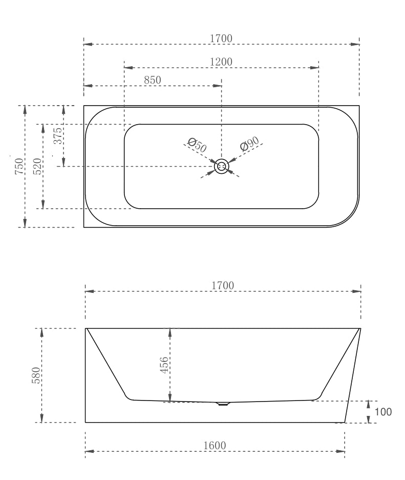 Cassadesign Ashton LH Corner Back To Wall Freestanding Bath