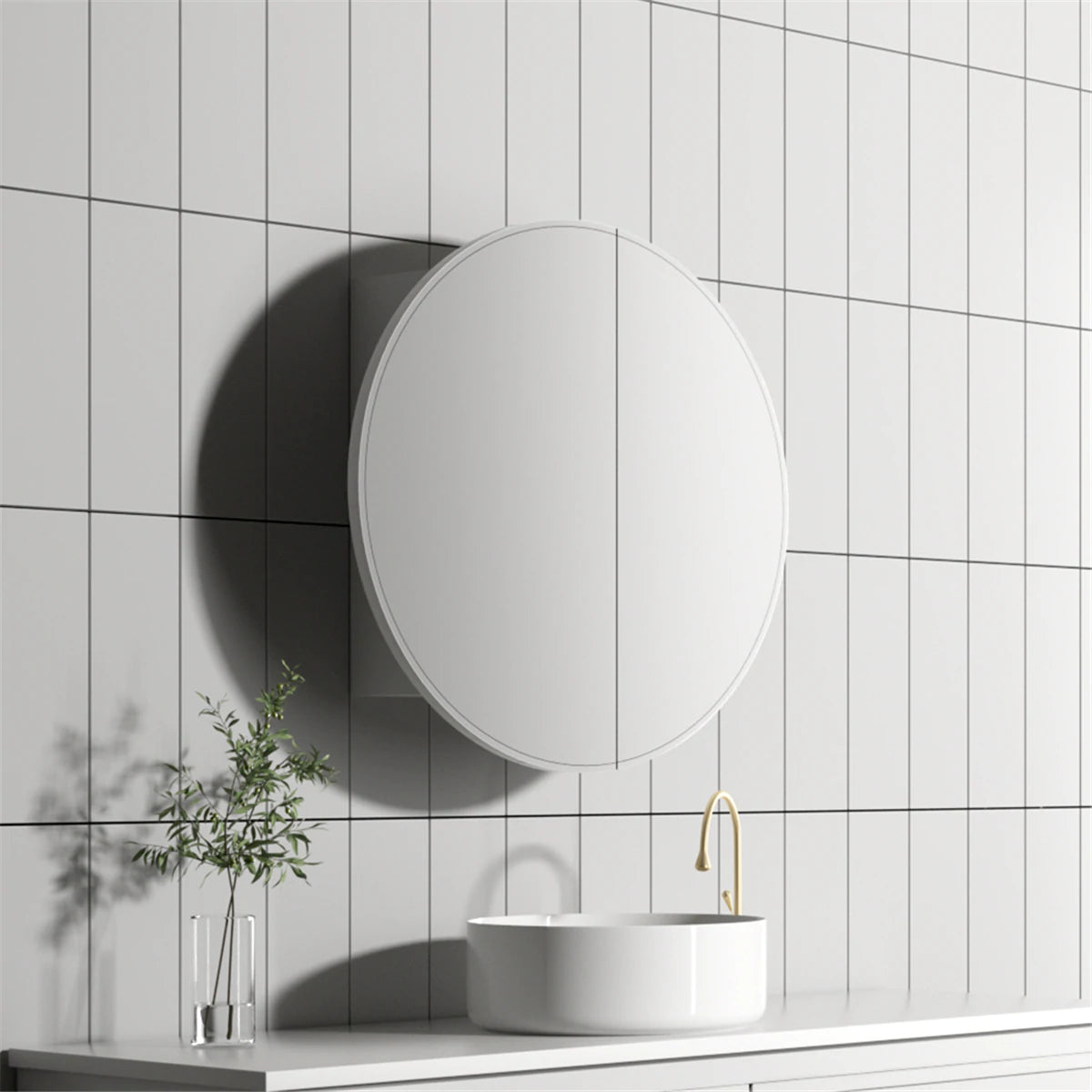 Cassadesign Auris Round Shaving Cabinet