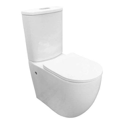 Cee Jay Ovo Comfort-Height Rimless Back to Wall Toilet Suite