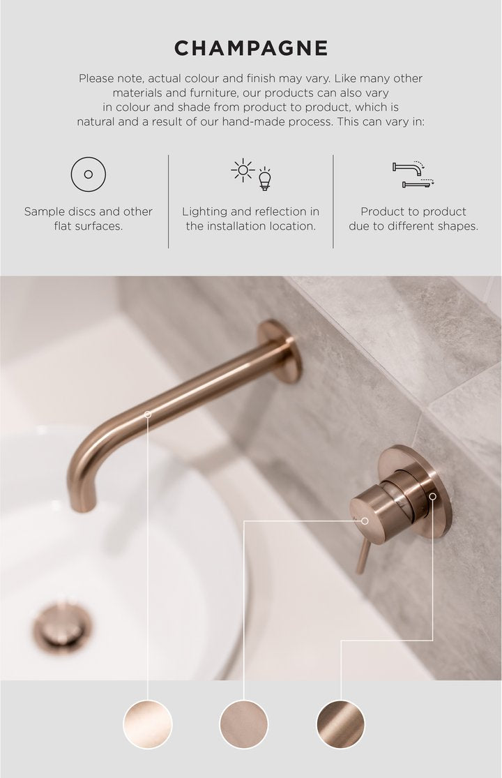 MEIR ROUND WALL MIXER SHORT PIN-LEVER Brushed Rose Gold