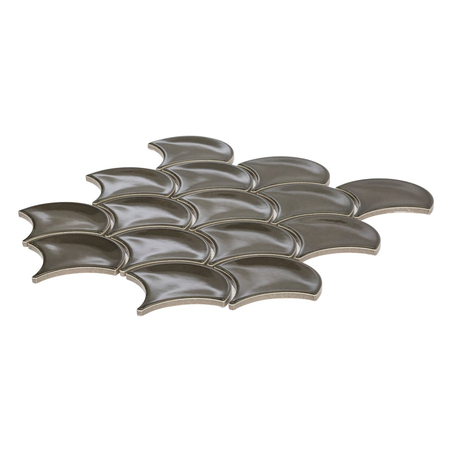 Eclipse Fan Concave Grey Gloss 253x275x7mm