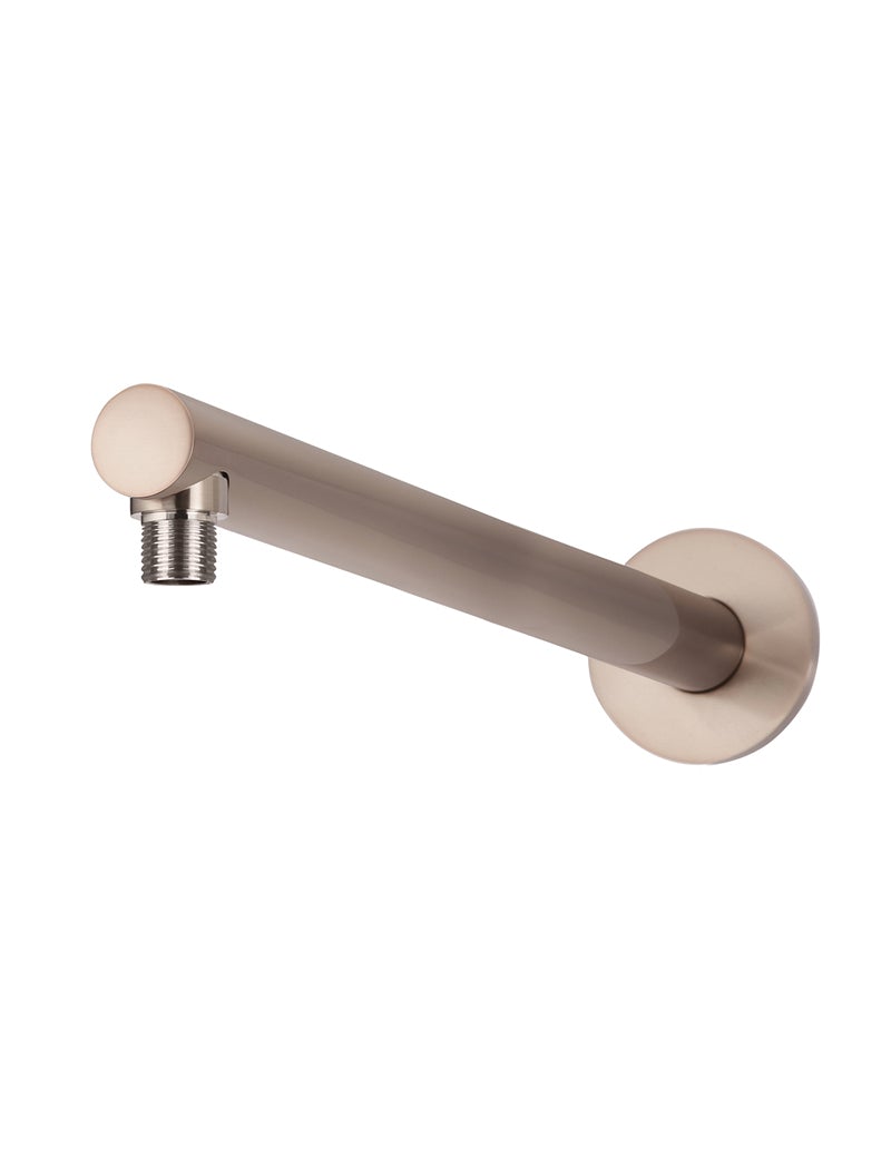 MEIR ROUND WALL SHOWER ARM 400MM BRUSHED ROSE GOLD