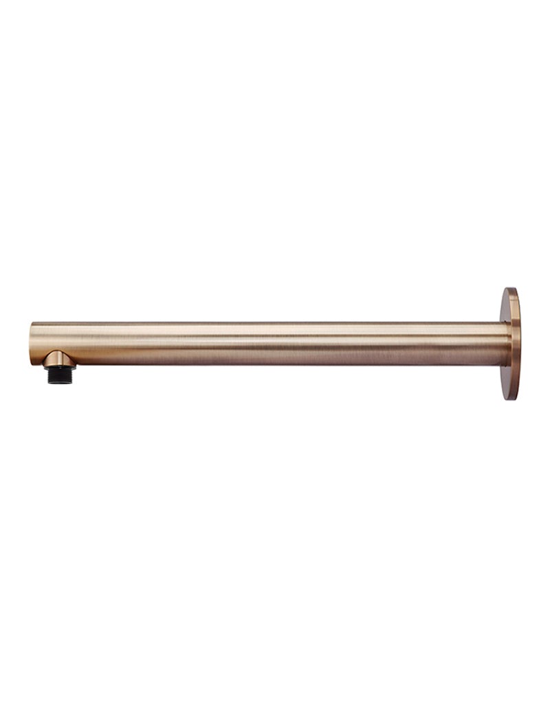MEIR ROUND WALL SHOWER ARM 400MM BRUSHED ROSE GOLD