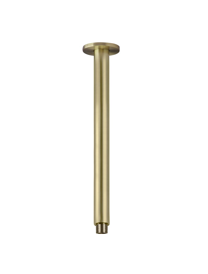 MEIR ROUND CEILING SHOWER ARM 300MM BRUSHED BRASS