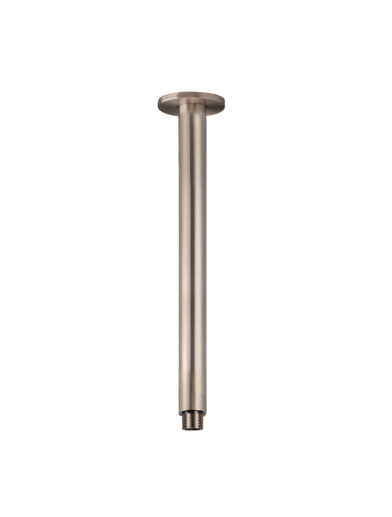 MEIR ROUND CEILING SHOWER ARM 300MM BRUSHED ROSE GOLD