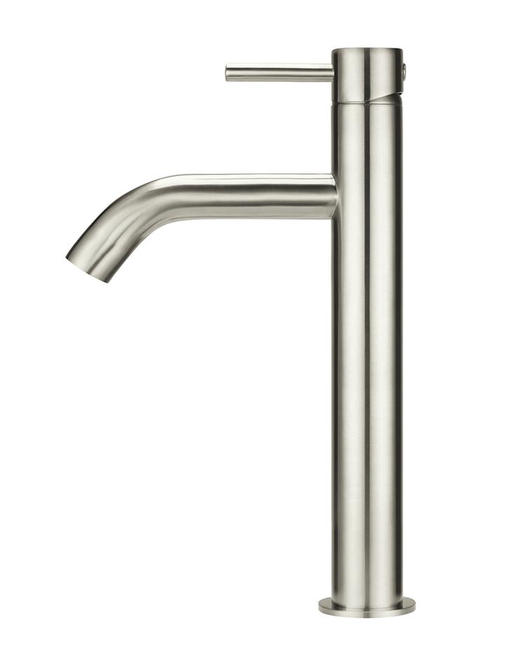 Meir Piccola Tall Basin Mixer Tap 130mm Sput - PVD Brushed Nickel