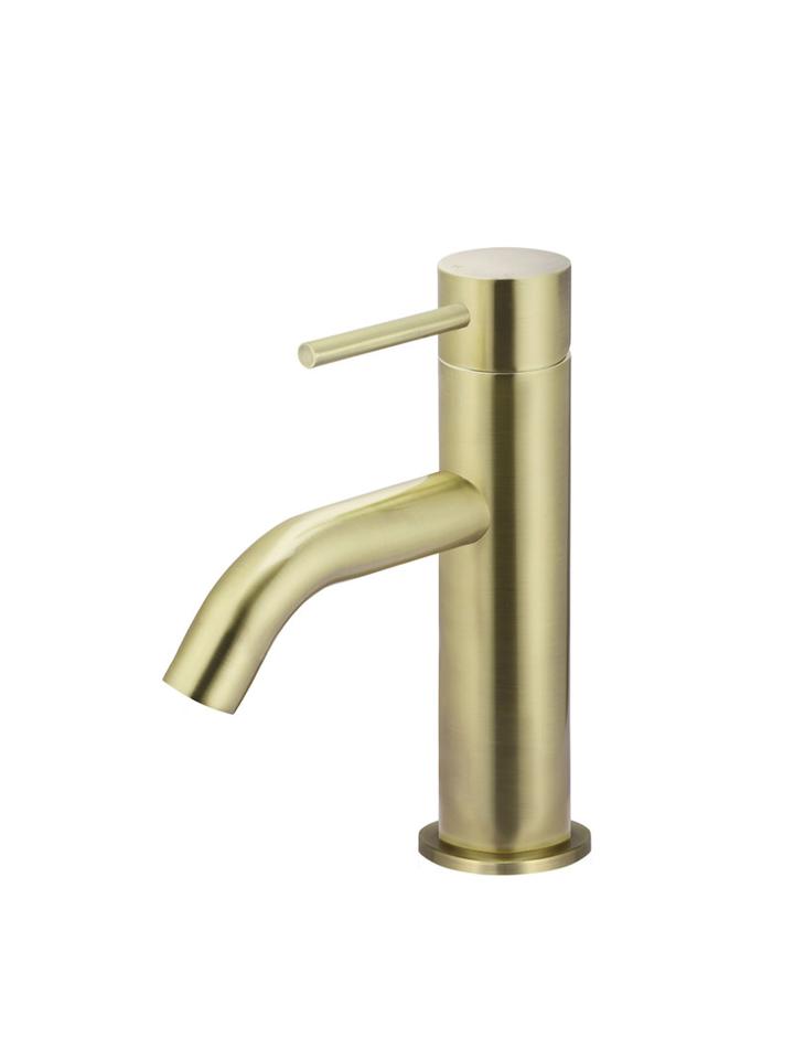 Meir PICCOLA BASIN MIXER TAP Brushed Brass