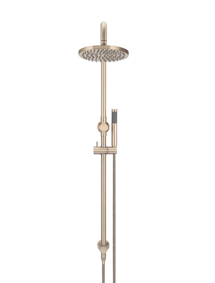 MEIR ROUND COMBINATION SHOWER RAIL & HAND SHOWER BRUSHED ROSE GOLD