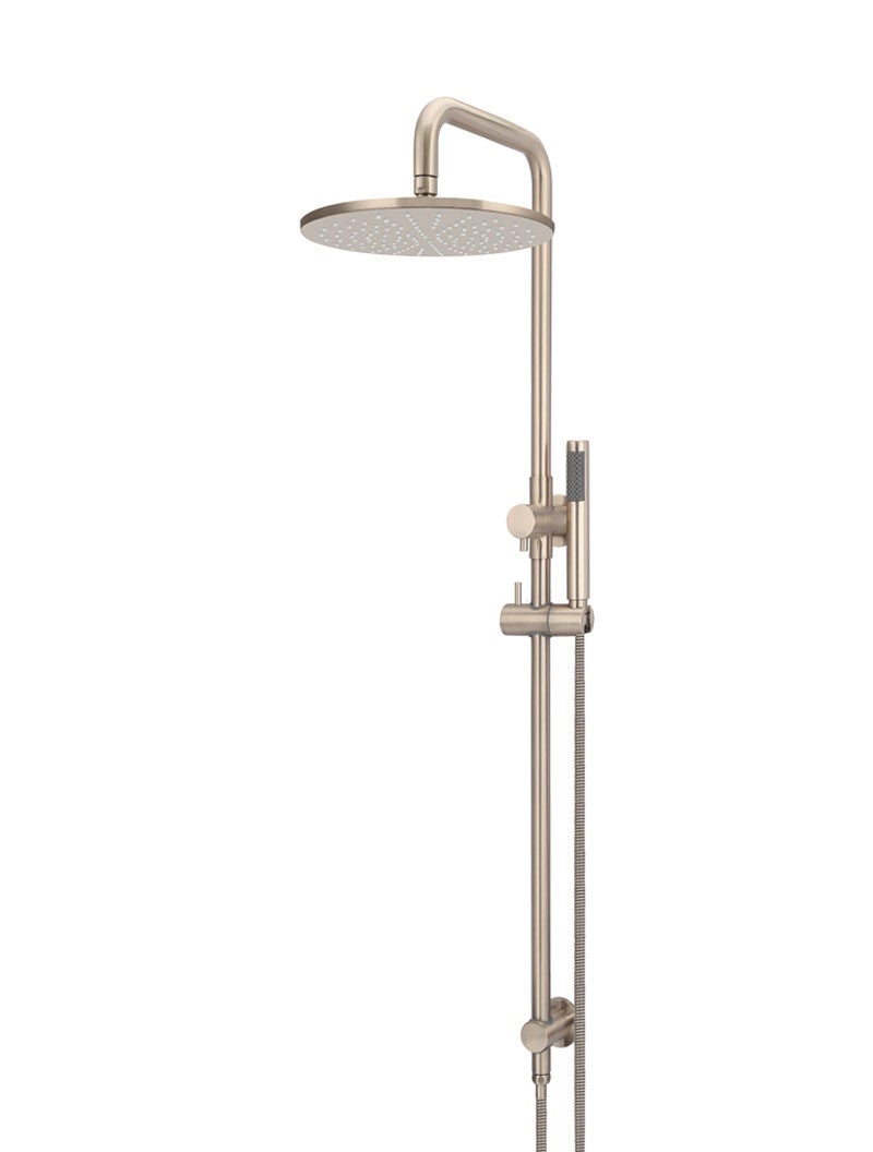 MEIR ROUND COMBINATION SHOWER RAIL & HAND SHOWER BRUSHED ROSE GOLD