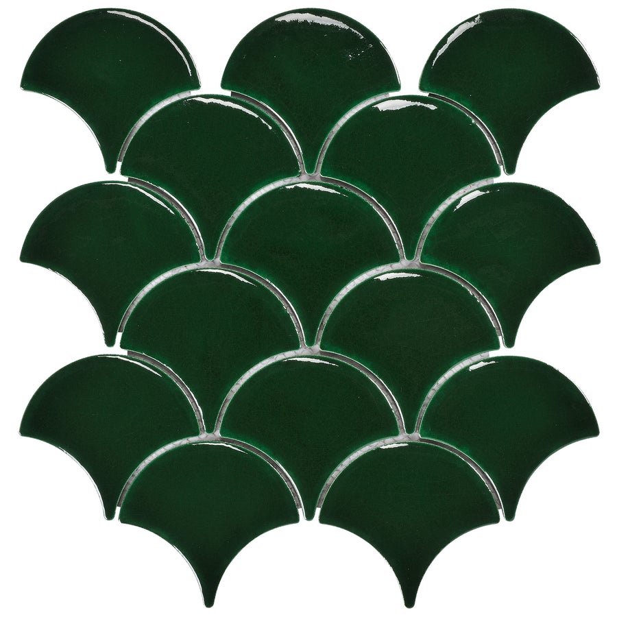 Eclipse Fan Green Mosaic 250x270mm