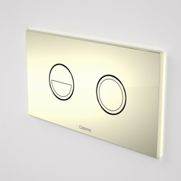 Caroma Invisi Series II® Round Dual Flush Plate & Buttons (Metal) Metallics Collection