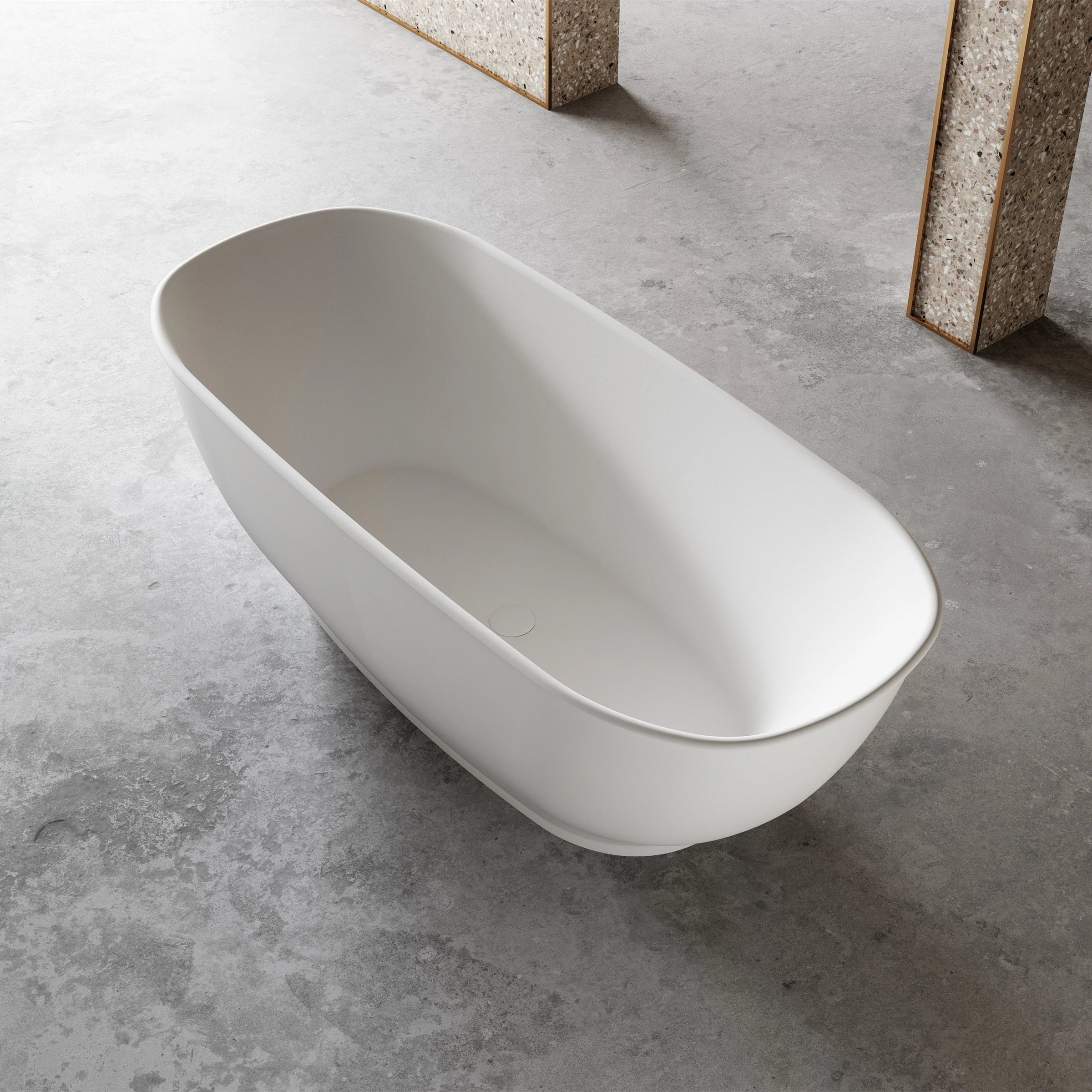 Cassadesign Hampton Freestanding Bath Matte White