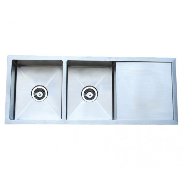 Newton 1160x460 Double Bowl Stainless Steel Sink with Drainer