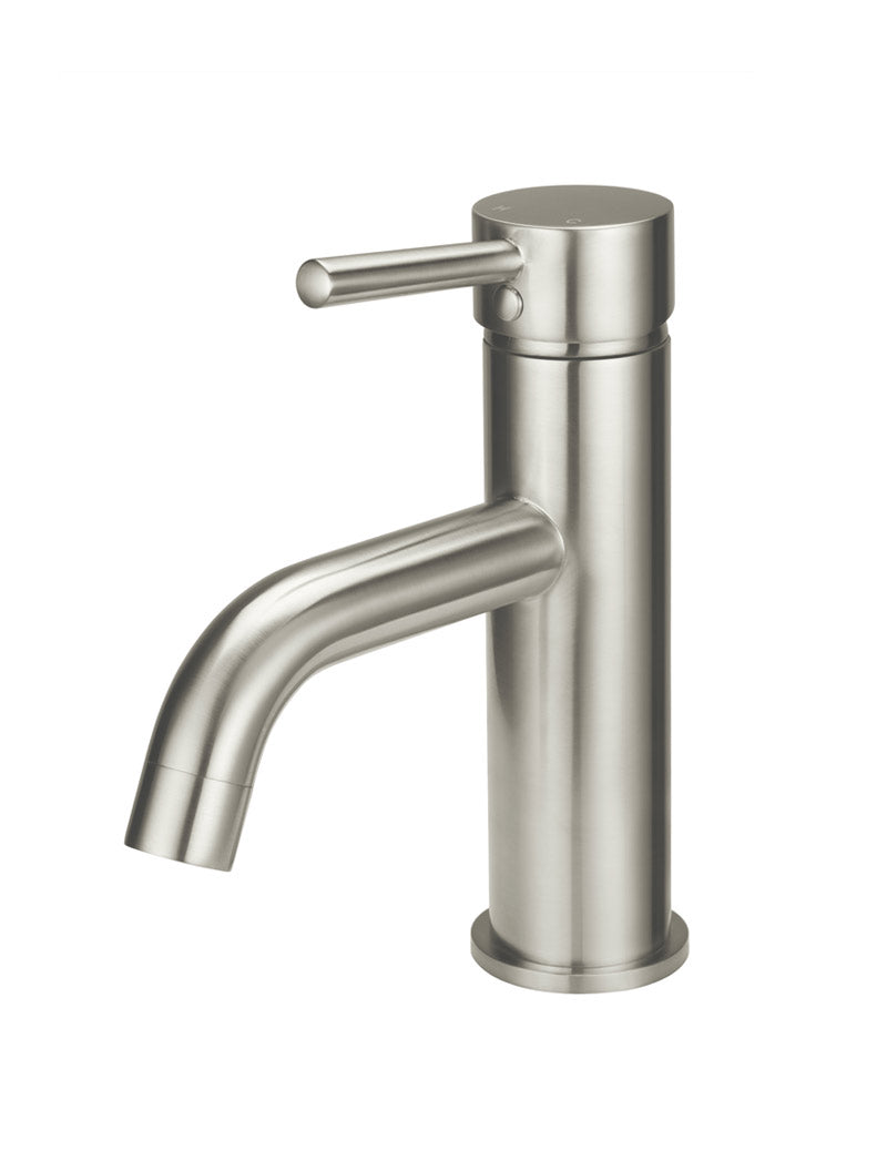 Meir Round Basin Mixer Curved Brushed Nickel