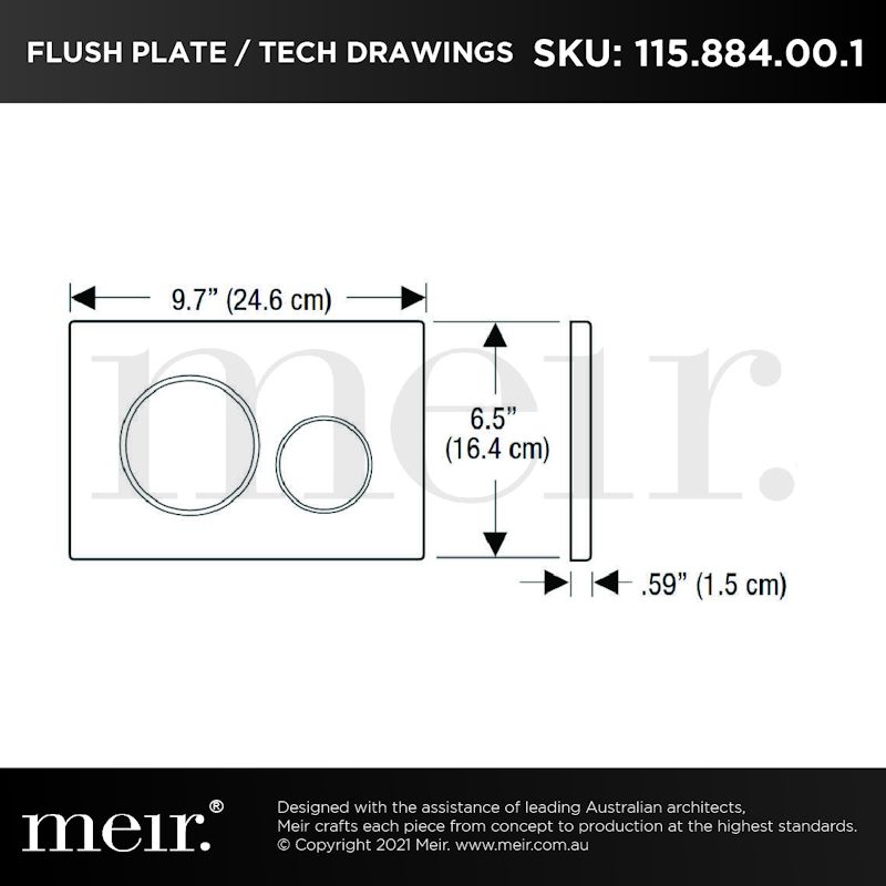 Meir Sigma 21 Dual Flush Plate by Geberit