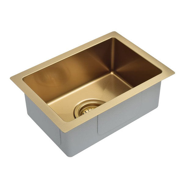 Meir Bar Sink Single Bowl 382x272 Brushed Bronze Gold