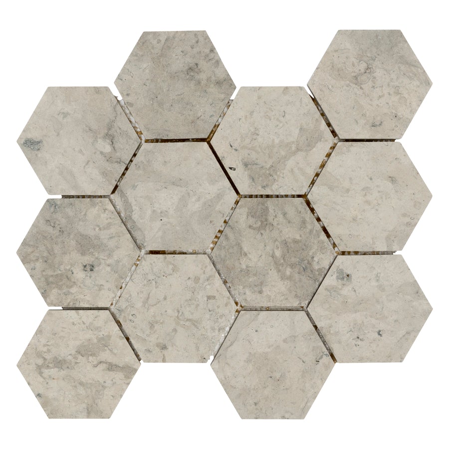 Hexagon 83mm Thalis Grey Honed 296x256x8mm