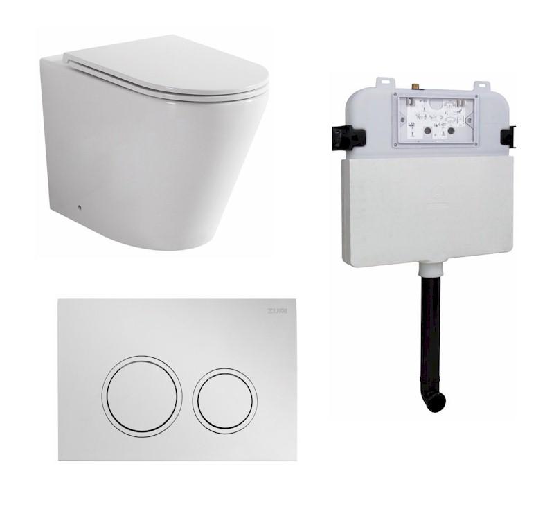 Zumi Java In-Wall Toilet Package Chrome Flush Plate